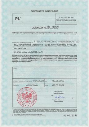 licencja międzynarodowa